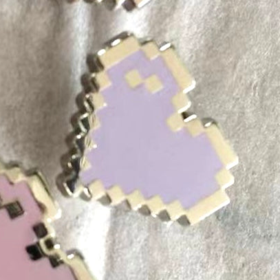 Pastel Purple Pixel Heart Mini Filler Enamel Pin