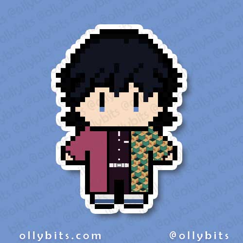 Water Boi Slayer Vinyl Sticker (2") Ollybits Pixel Art