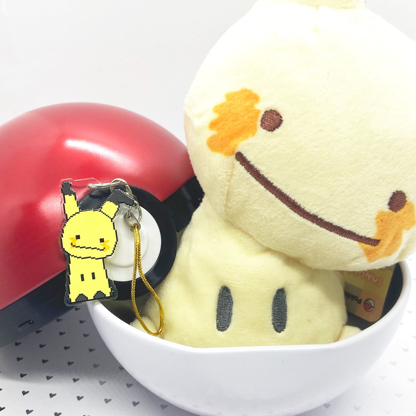 Copycat Ghost Mouse Acrylic Charm Ollybits Pixel Art