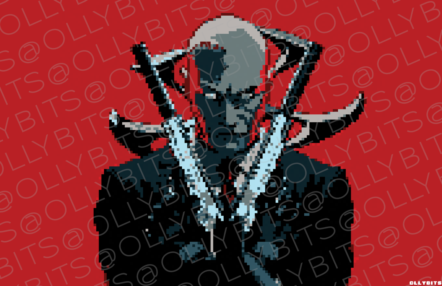 Secret Agent Ben Franklin Pixel Art 11x17 Poster Ollybits Pixel Art