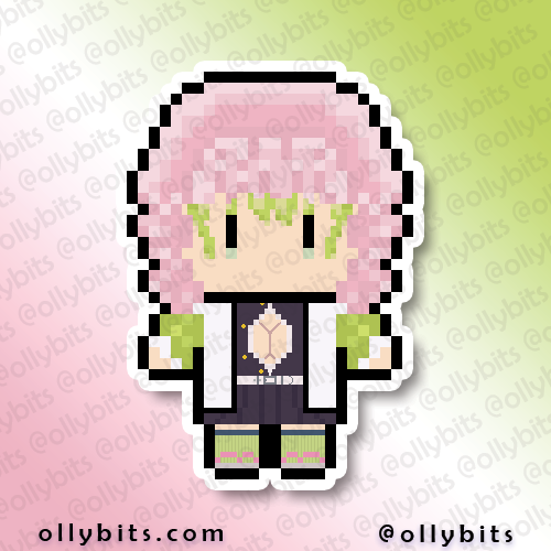 Love Girl Slayer Vinyl Sticker (2") Ollybits Pixel Art