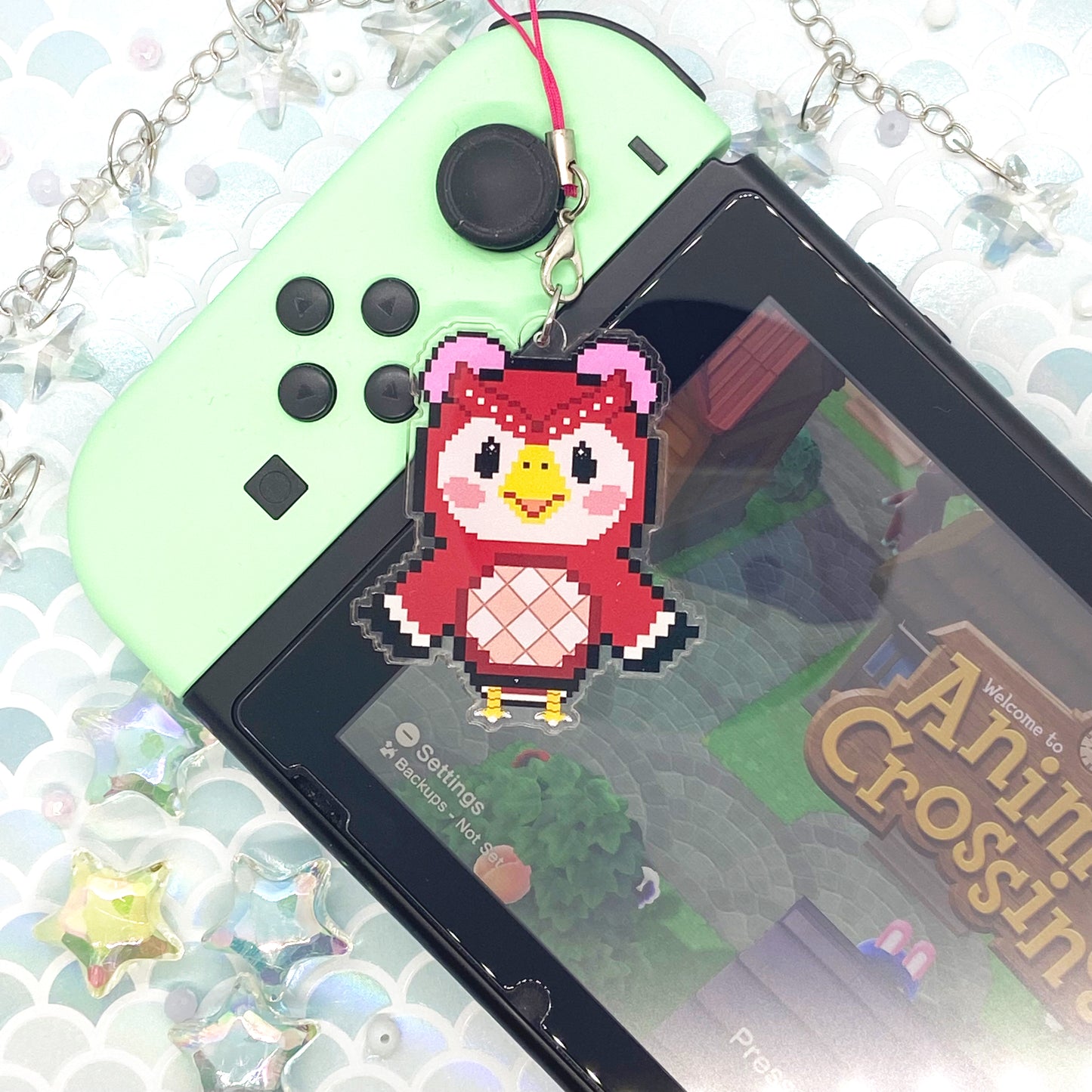 Wishful Owl Island Villagers Life Acrylic Charm Ollybits Pixel Art