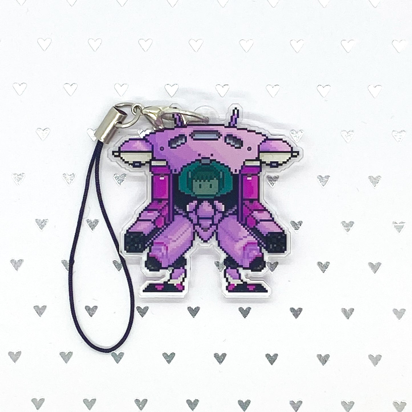 "NERF THIS" Acrylic Charm Ollybits Pixel Art