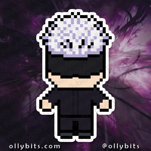 Sexy Blindfold Sensei Vinyl Sticker (2") Ollybits Pixel Art