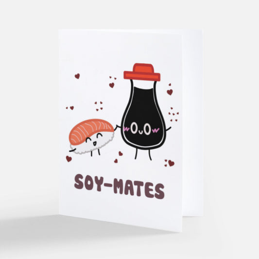 Soy-Mates Greeting Card Ollybits Pixel Art