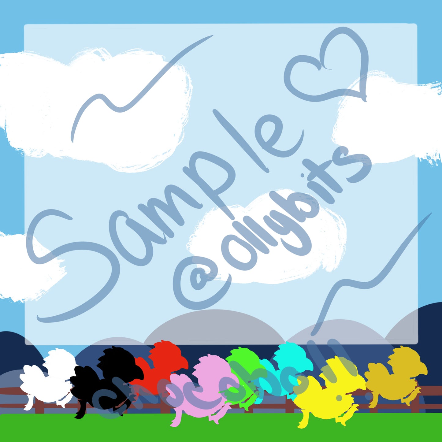 Colorful Birds Racing Memo Pad Ollybits Pixel Art