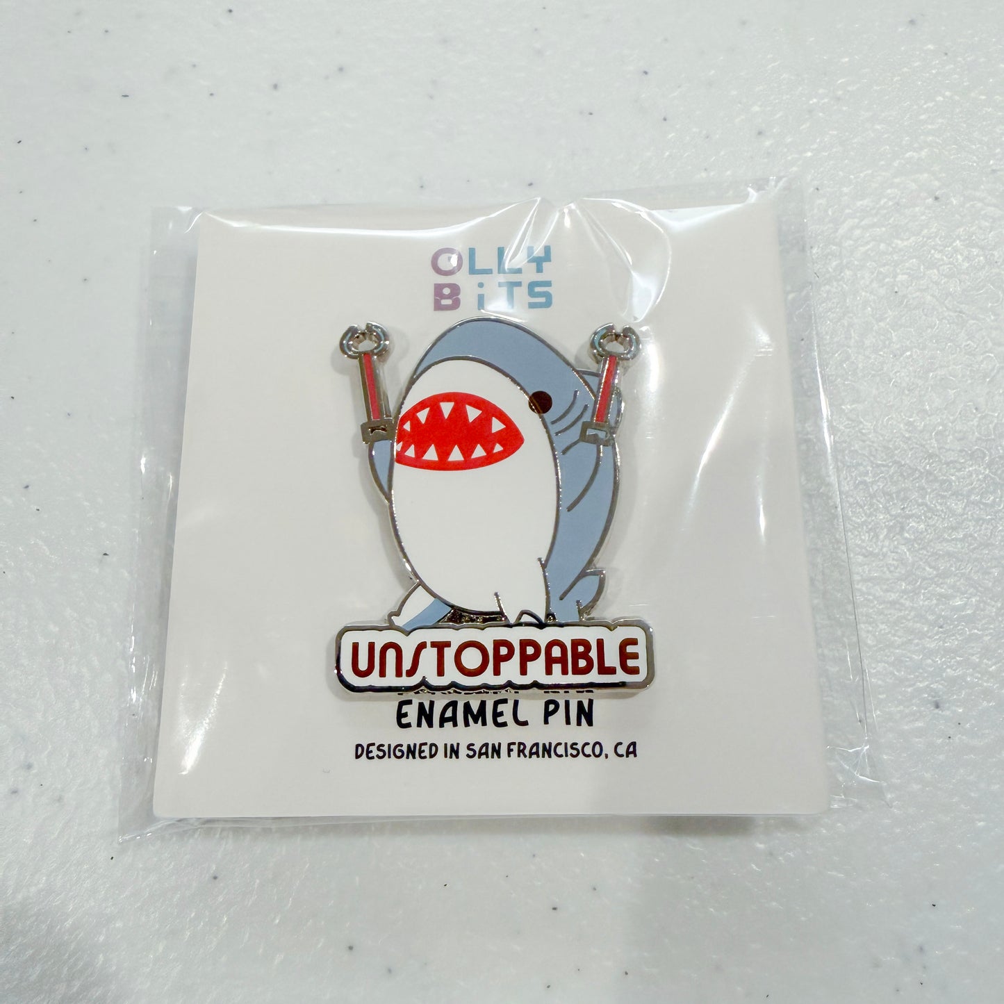 Unstoppable Shark Enamel Pin