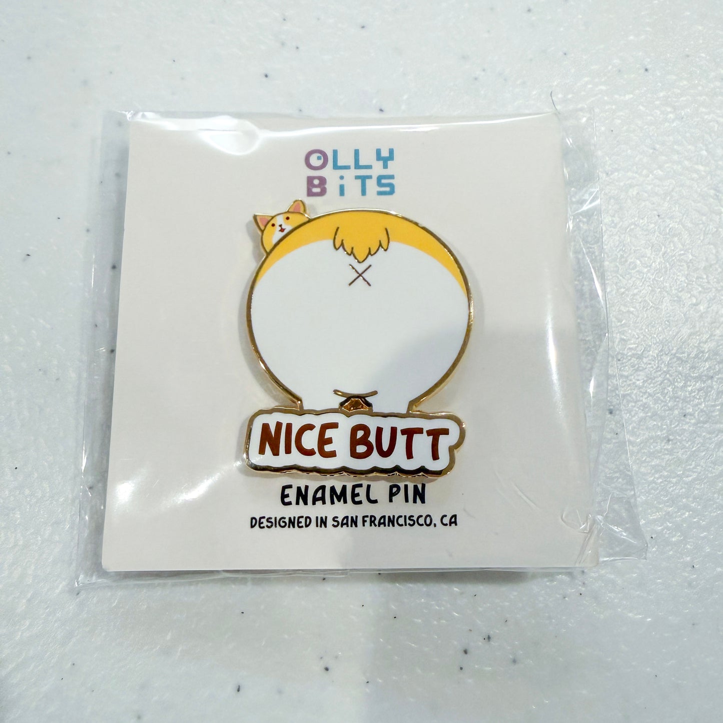 Corgi "Nice Butt" Enamel Pin