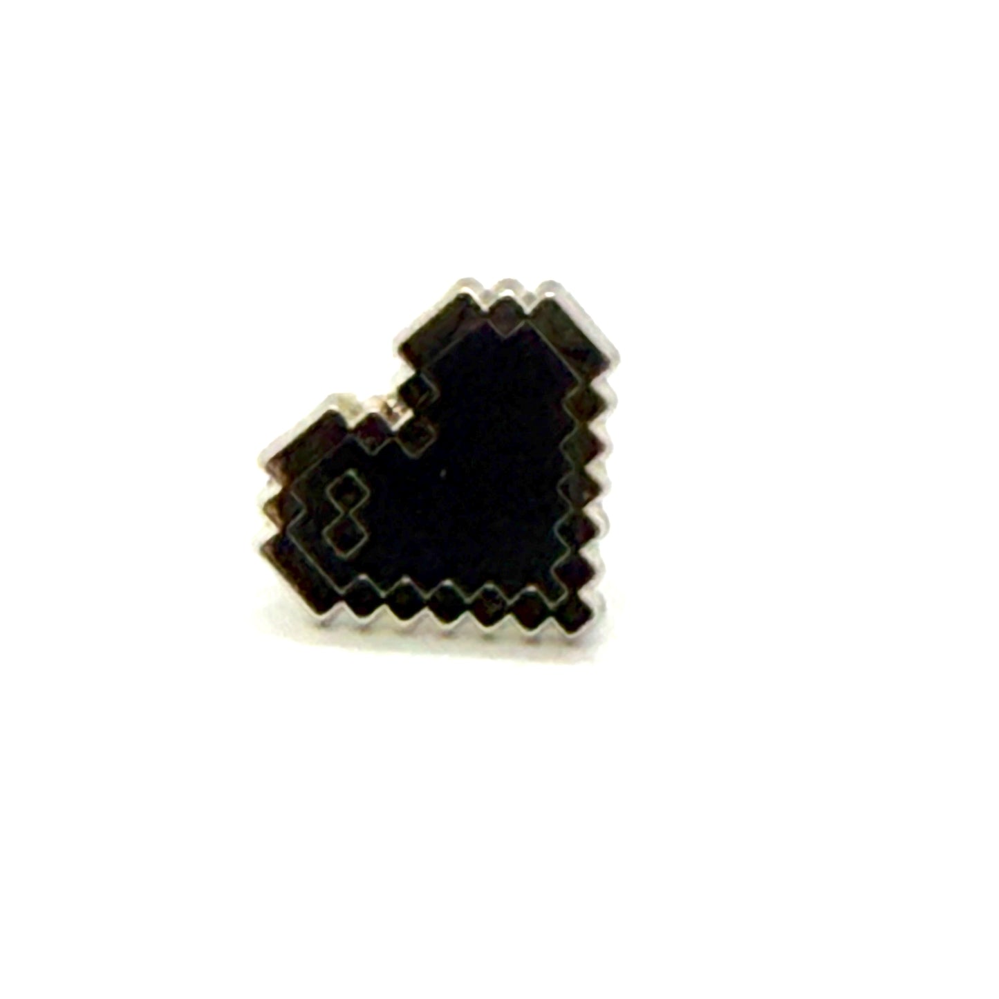Black Pixel Heart Mini Filler Enamel Pin