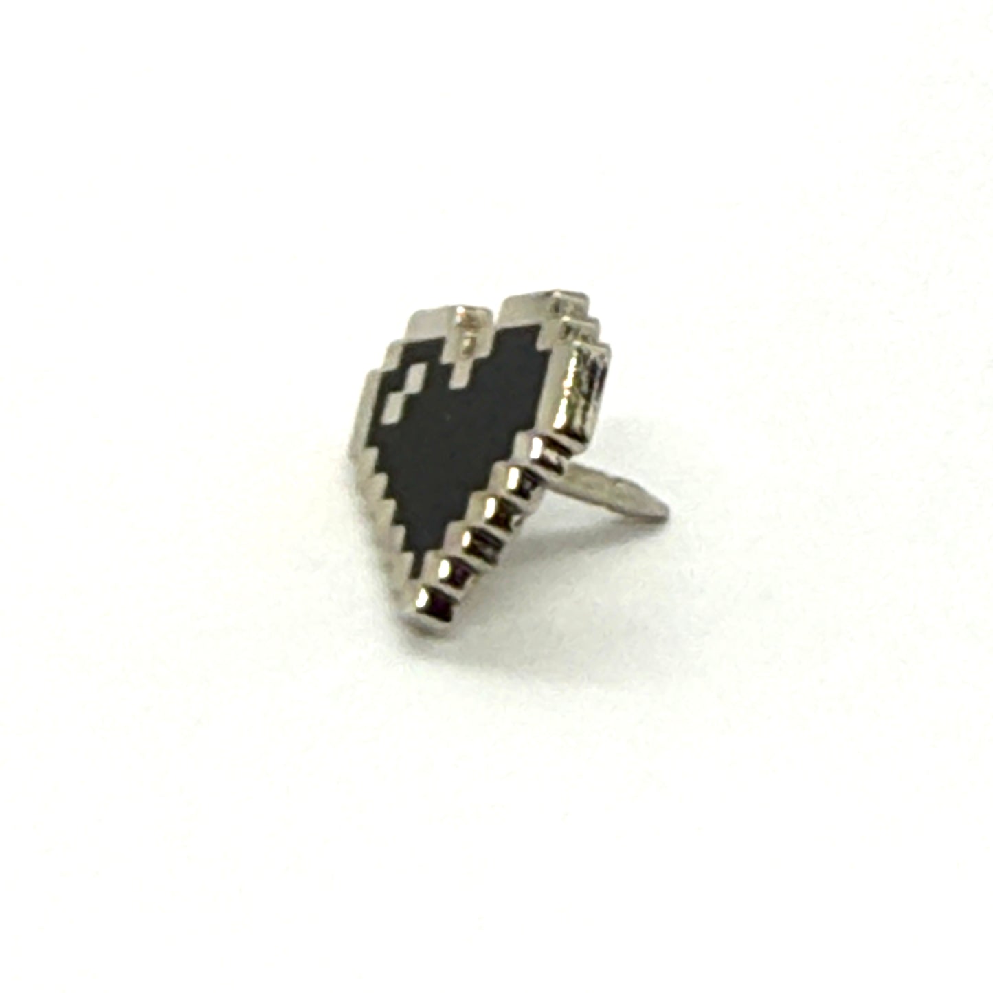 Black Pixel Heart Mini Filler Enamel Pin