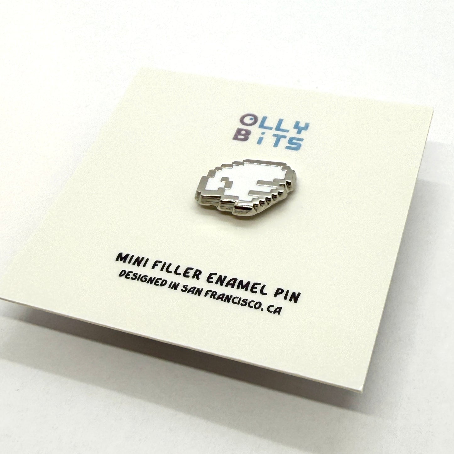 White Pixel Wing (Right) Mini Filler Enamel Pin