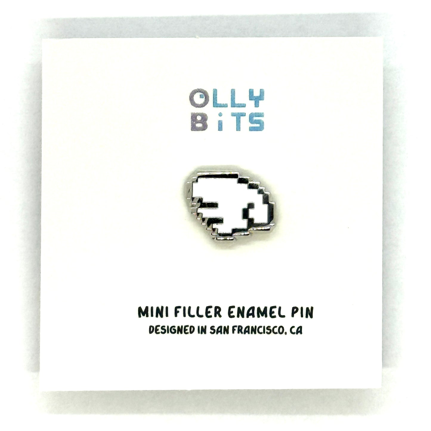 White Pixel Wing (Left) Mini Filler Enamel Pin