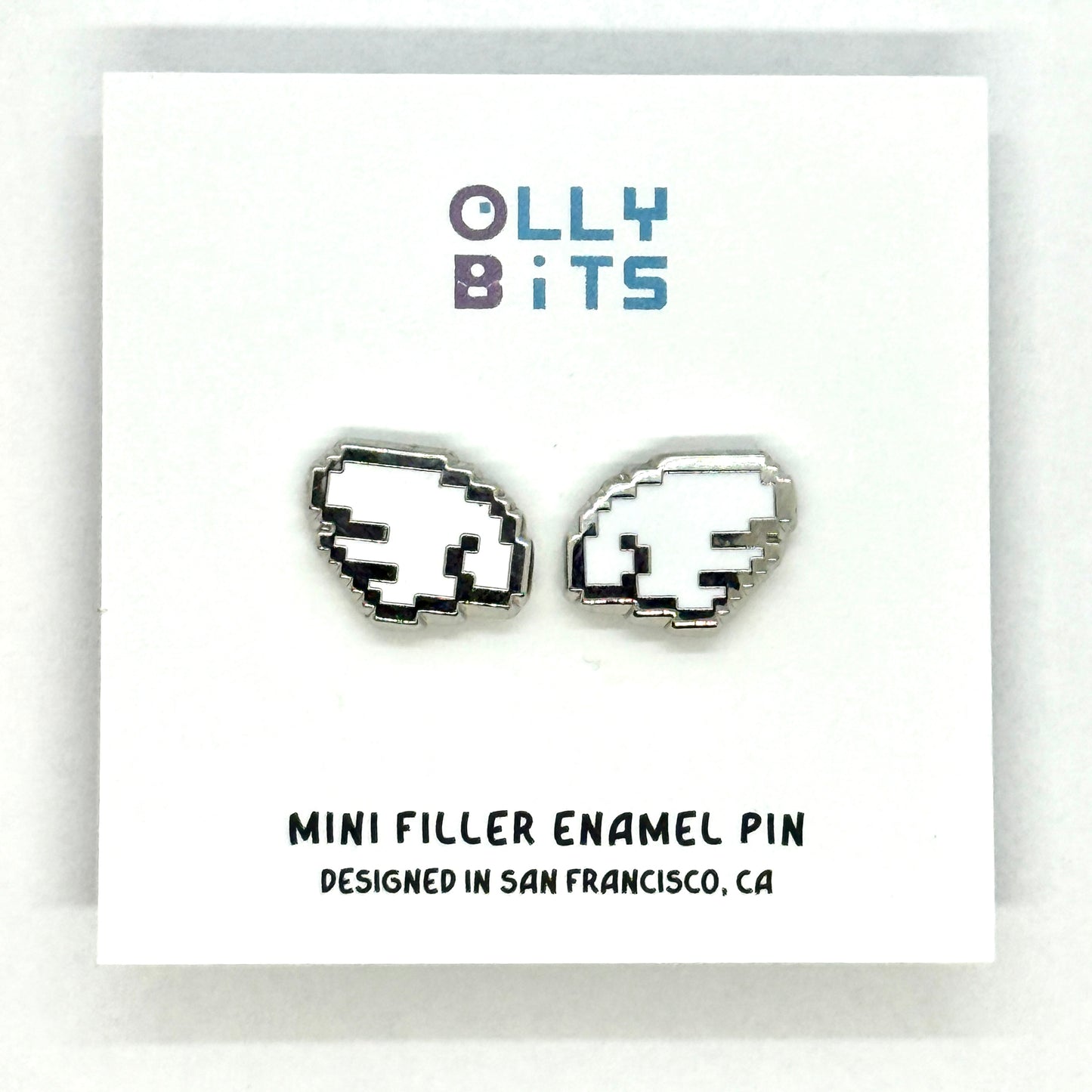 White Pixel Wings Duo Mini Filler Enamel Pin Set