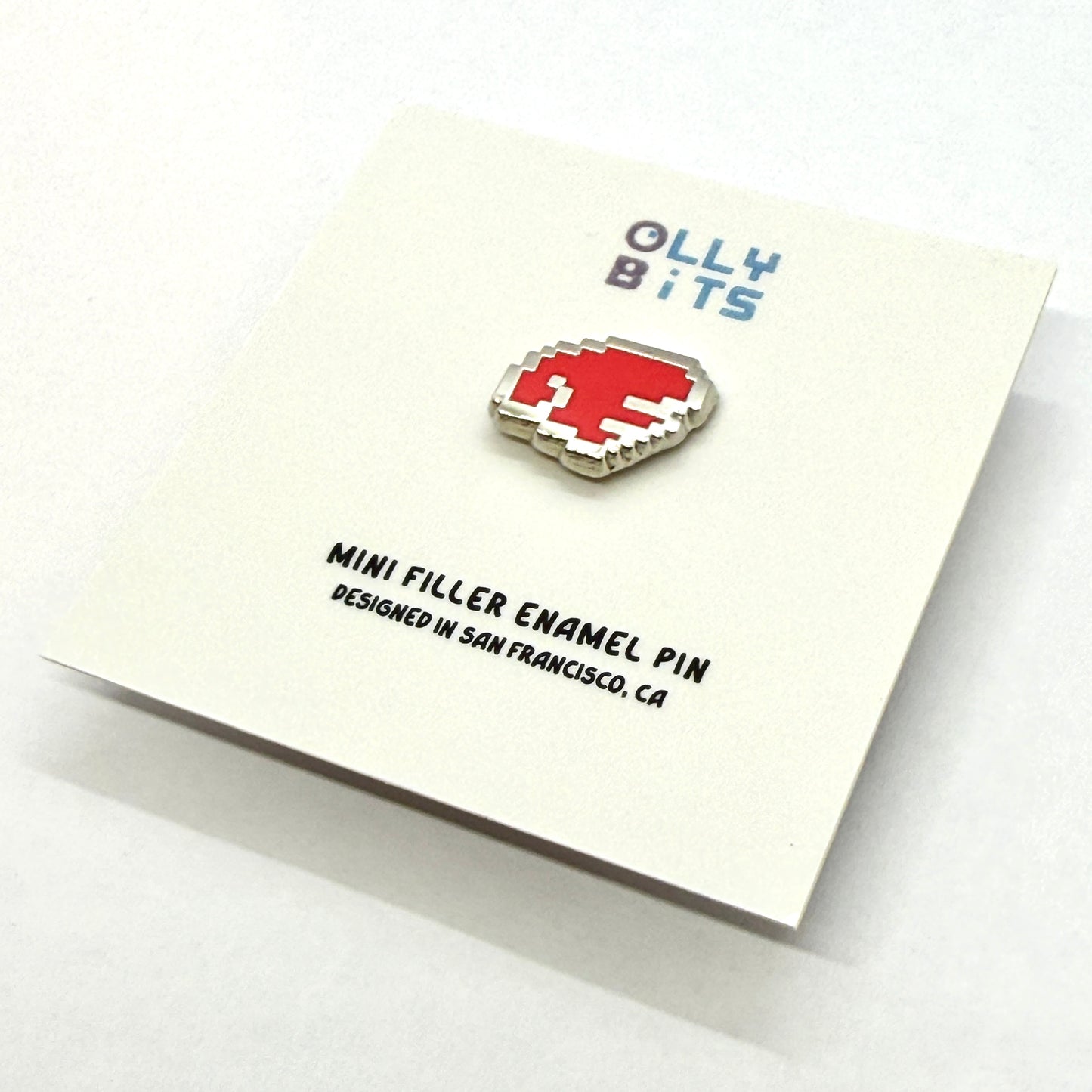 Red Pixel Wing (Right) Mini Filler Enamel Pin