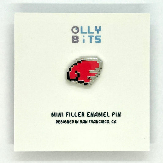 Red Pixel Wing (Right) Mini Filler Enamel Pin