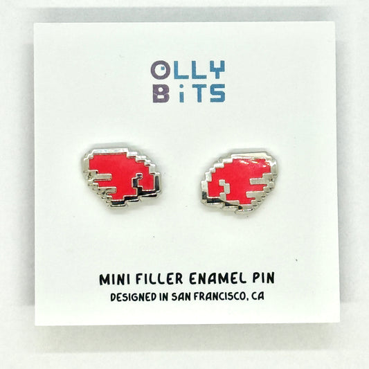 Red Pixel Wing Duo Mini Filler Enamel Pin Set