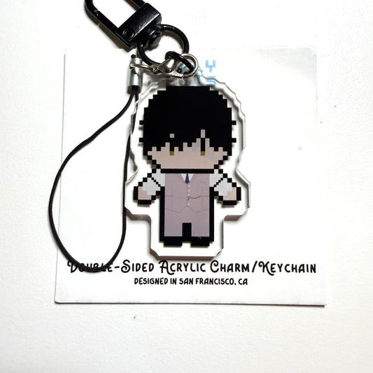 401K Snowman Love Interest Acrylic Charm