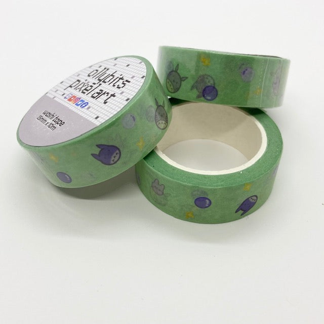 Fuzzy Forest Spirit Boba Washi Tape Ollybits Pixel Art