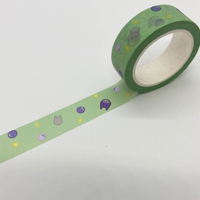 Fuzzy Forest Spirit Boba Washi Tape Ollybits Pixel Art