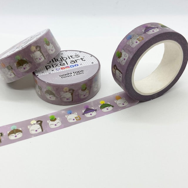 Winged Pom Pom Warriors Washi Tape Ollybits Pixel Art