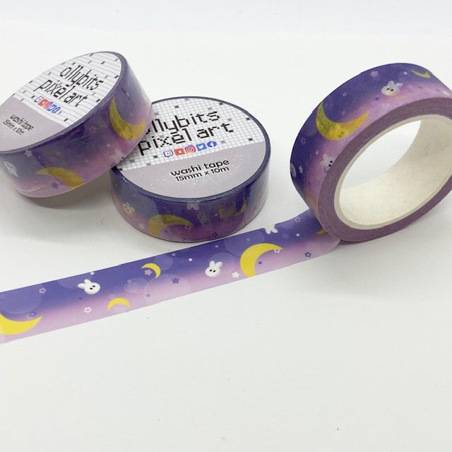 Moon Bunny Washi Tape Ollybits Pixel Art