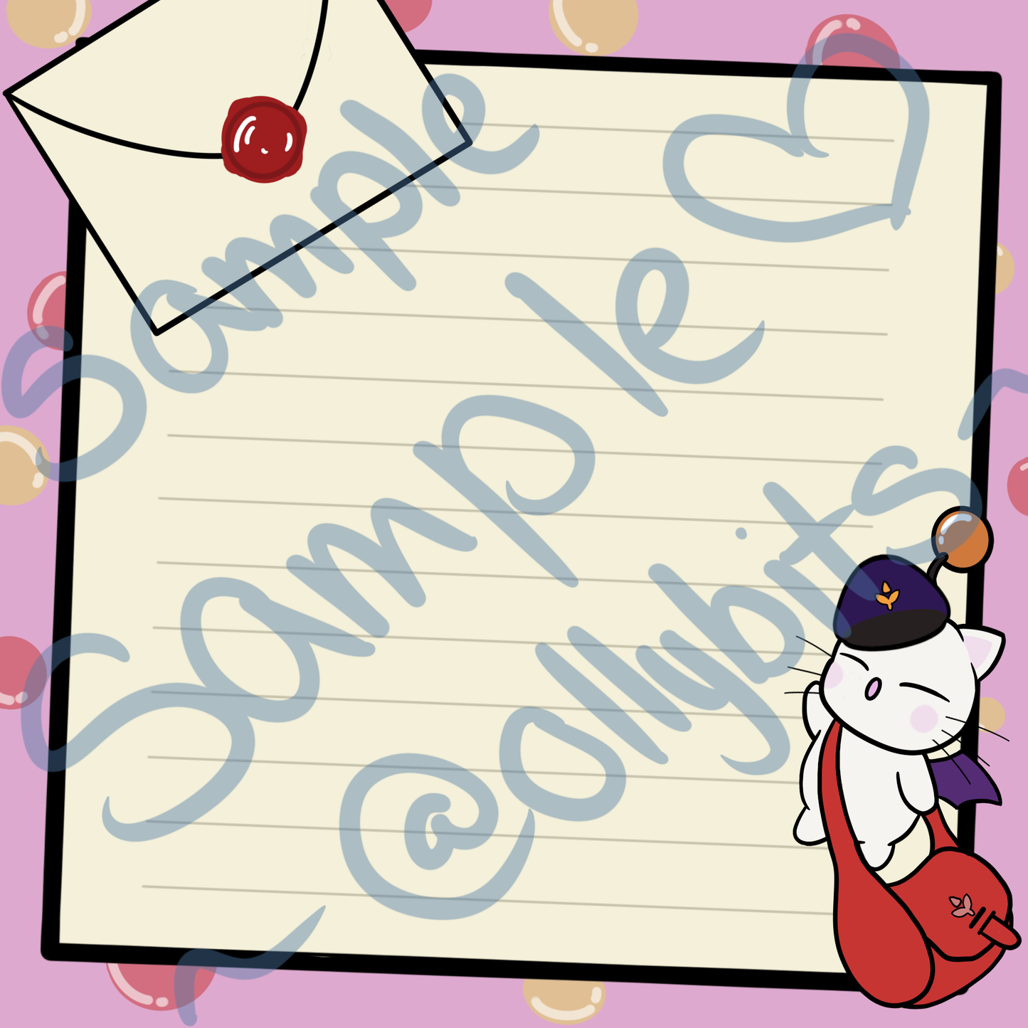 Winged Pom Pom Delivery Mail Memo Pad Ollybits Pixel Art