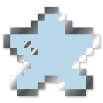 Blue Pastel Pixel Star Mini Filler Enamel Pin