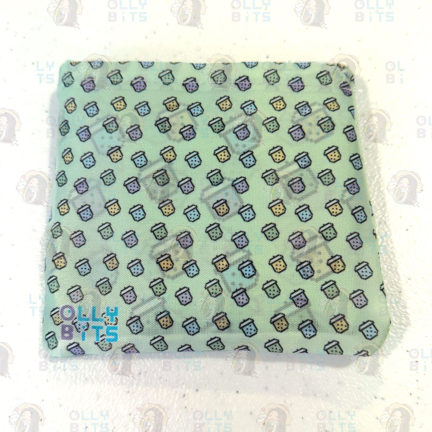 Pixel Boba Foldable Reusable Tote Bag