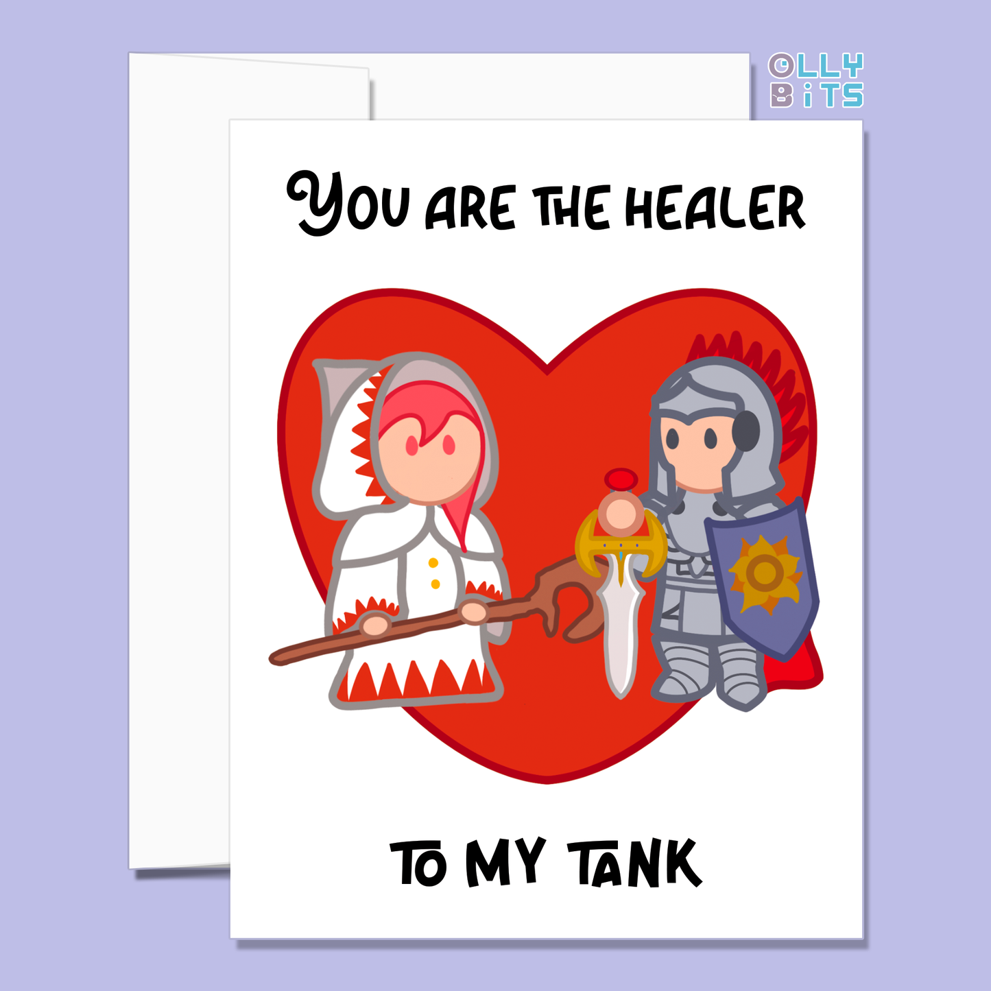 Healer to My Tank Greeting Card