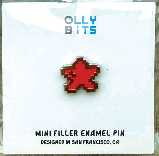 Red Pixel Star Mini Filler Enamel Pin