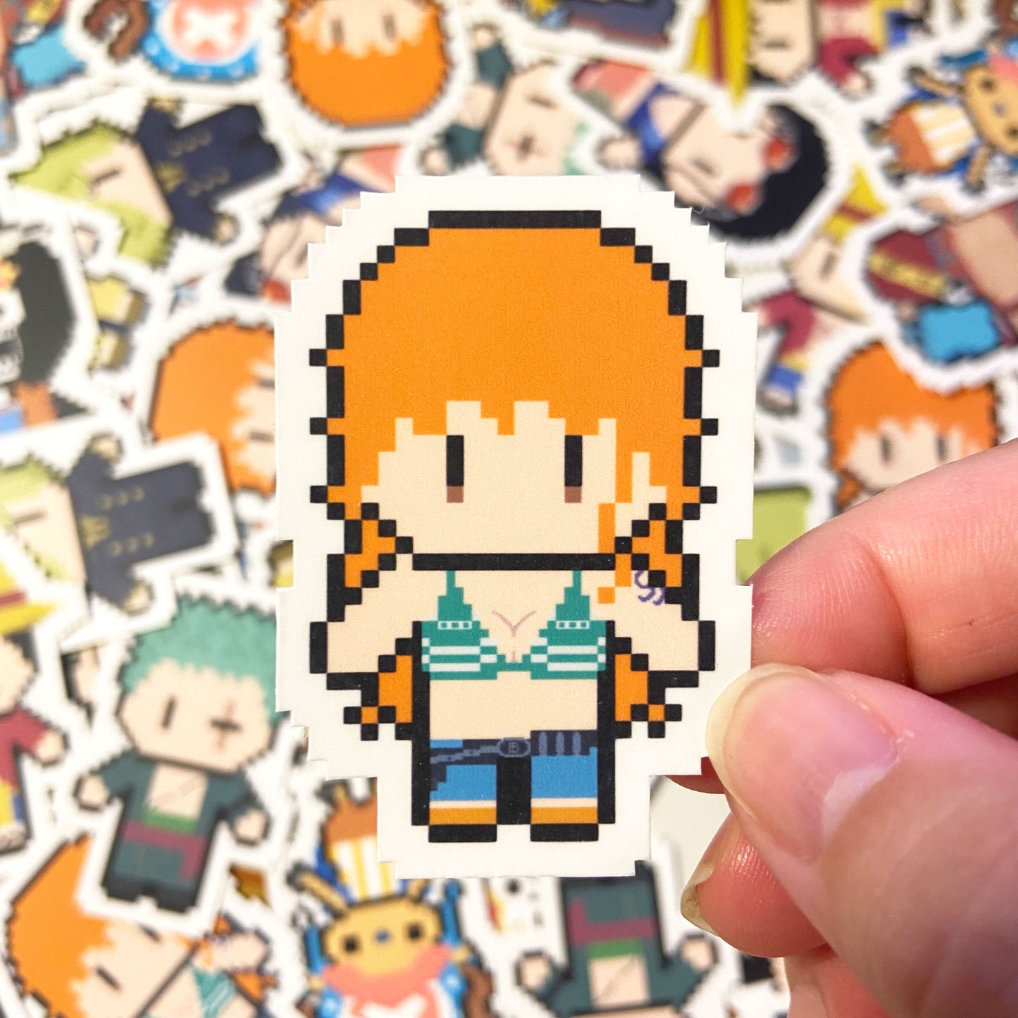 Weather Lady Pirate Vinyl Sticker (2") Ollybits Pixel Art