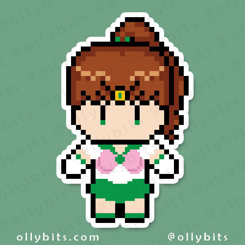 Moon Princess Warrior Vinyl Sticker (2") Set Ollybits Pixel Art
