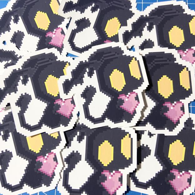 Being of Darkness with Heart Vinyl Sticker (2") Ollybits Pixel Art