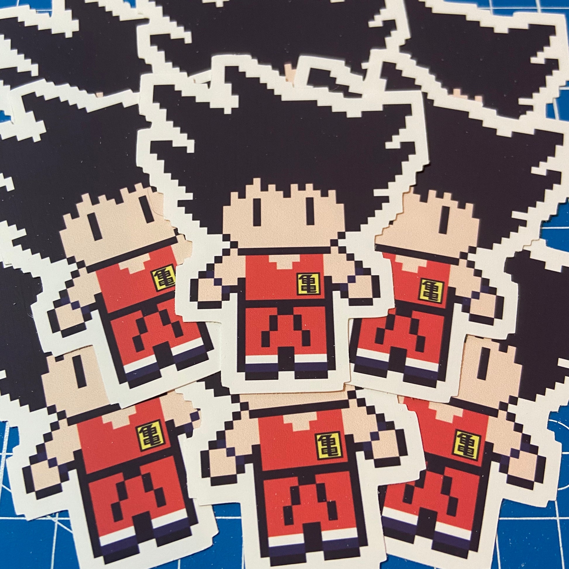Carrot Monkey Fighter Vinyl Sticker (2") Ollybits Pixel Art