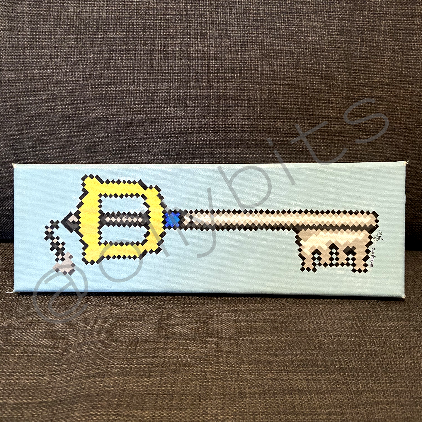 Giant Key Diamond Pixel Art Painting Original Ollybits Pixel Art