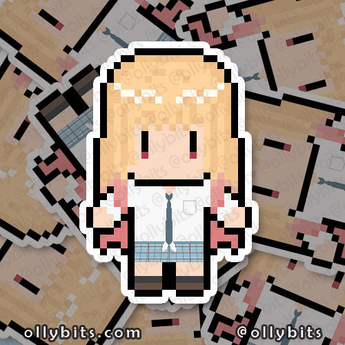 Cosplay Otaku Vinyl Sticker (2") Ollybits Pixel Art