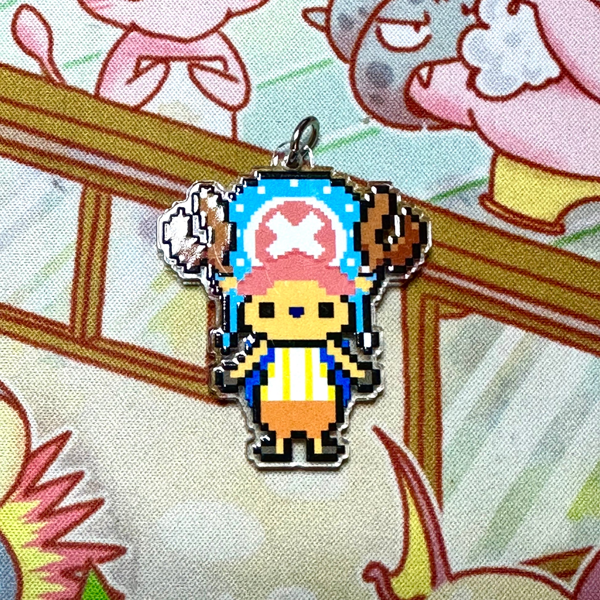 Tanooki Doctor Pirate Acrylic Charm Ollybits Pixel Art