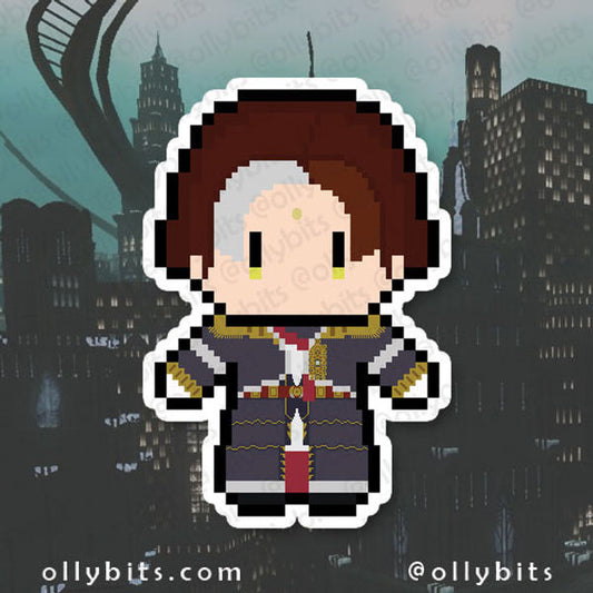 "Remember Us" Hades Vinyl Sticker (2") Ollybits Pixel Art