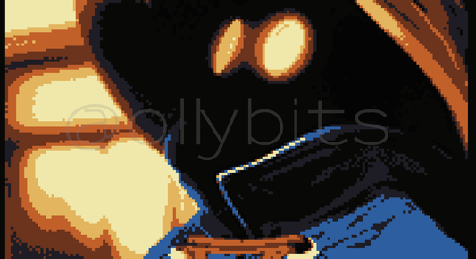Black Magic Wizard Pixel Art 12x22 Poster Ollybits Pixel Art