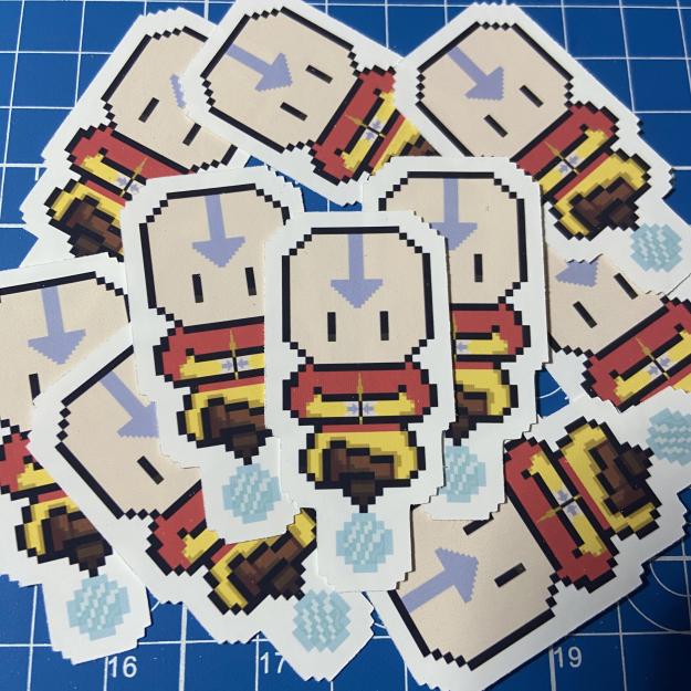 Air Nomad Vinyl Sticker (2") Ollybits Pixel Art