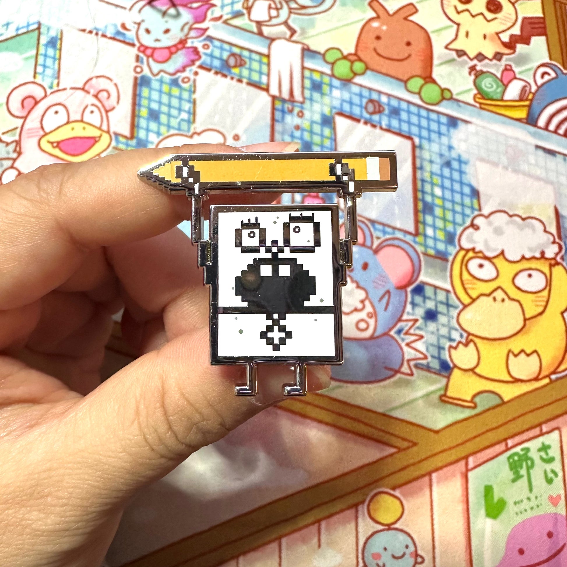 DoodleBoi Enamel Pin Ollybits Pixel Art