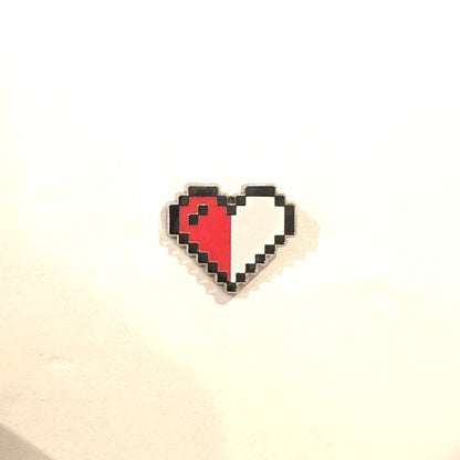 RPG Pixel Heart Mini Filler Enamel Pin Set