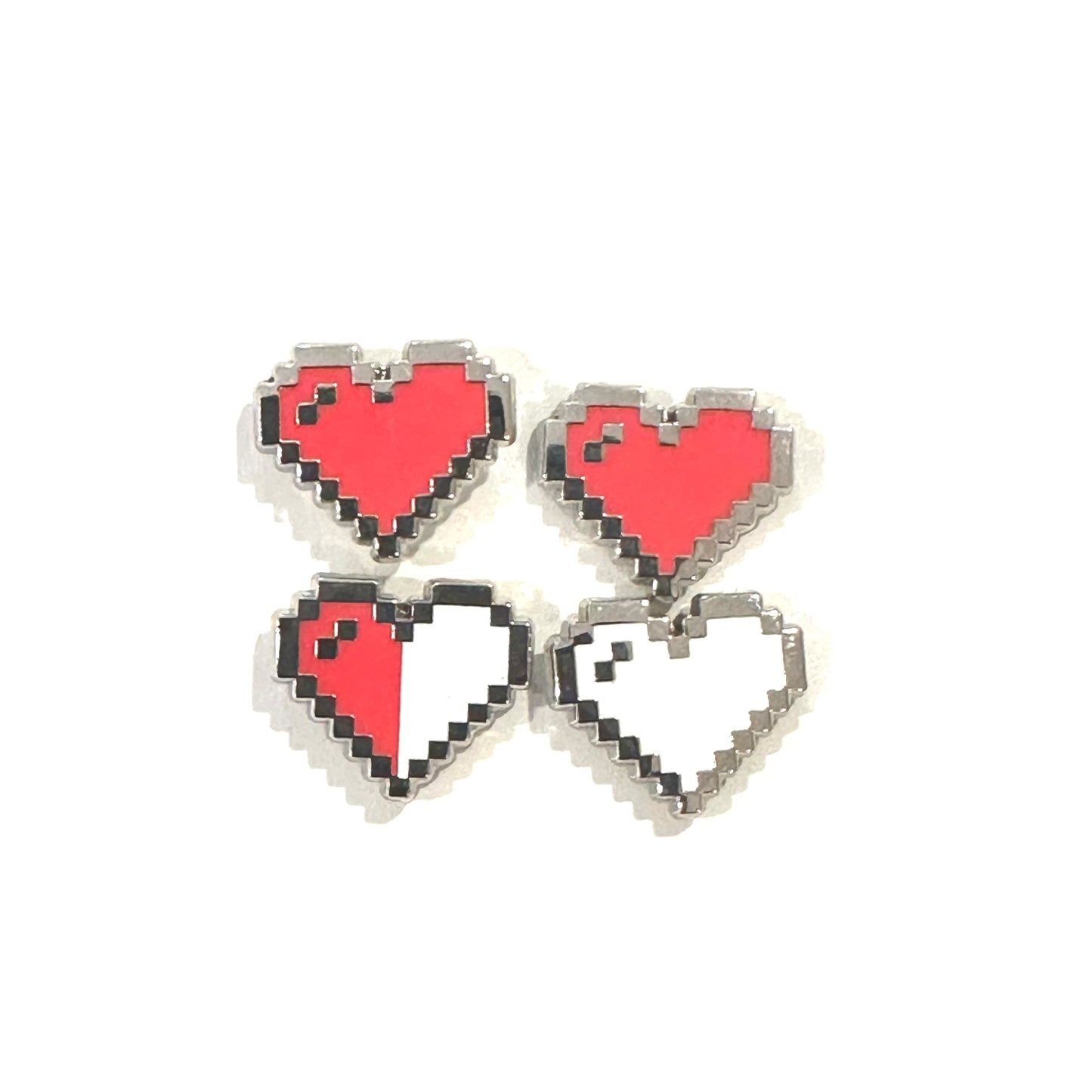 RPG Pixel Heart Mini Filler Enamel Pin Set
