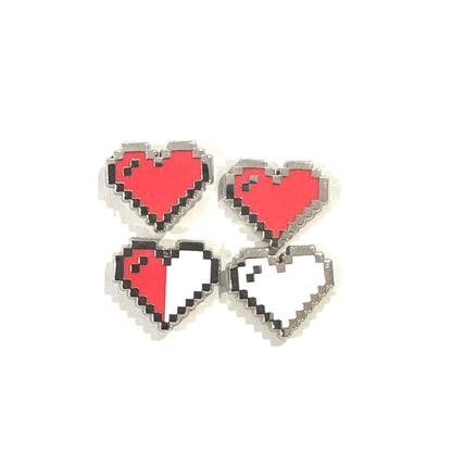RPG Pixel Heart Mini Filler Enamel Pin Set