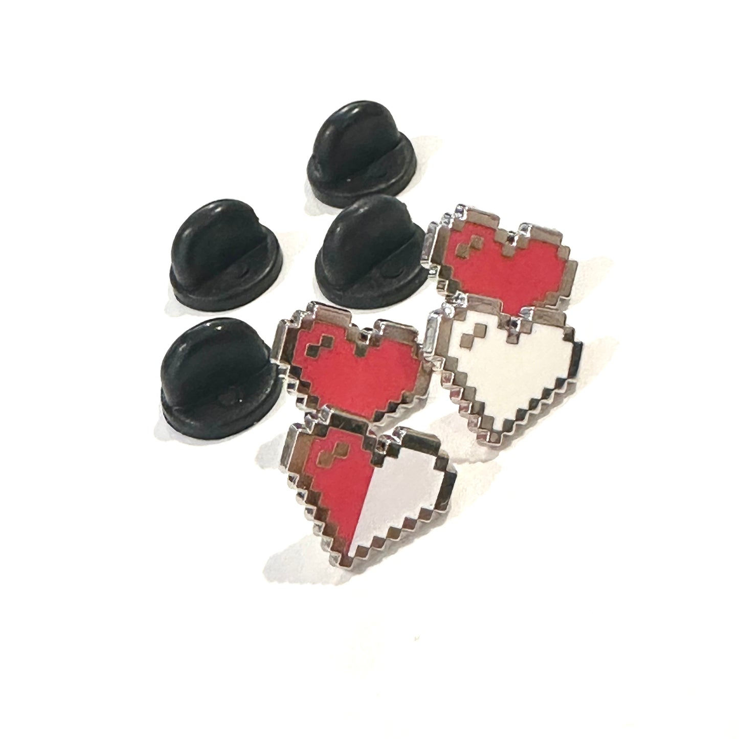 RPG Pixel Heart Mini Filler Enamel Pin Set