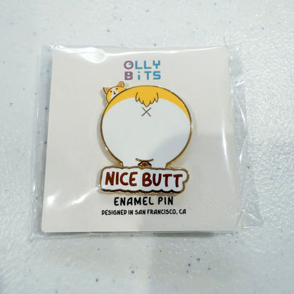 Corgi "Nice Butt" Enamel Pin
