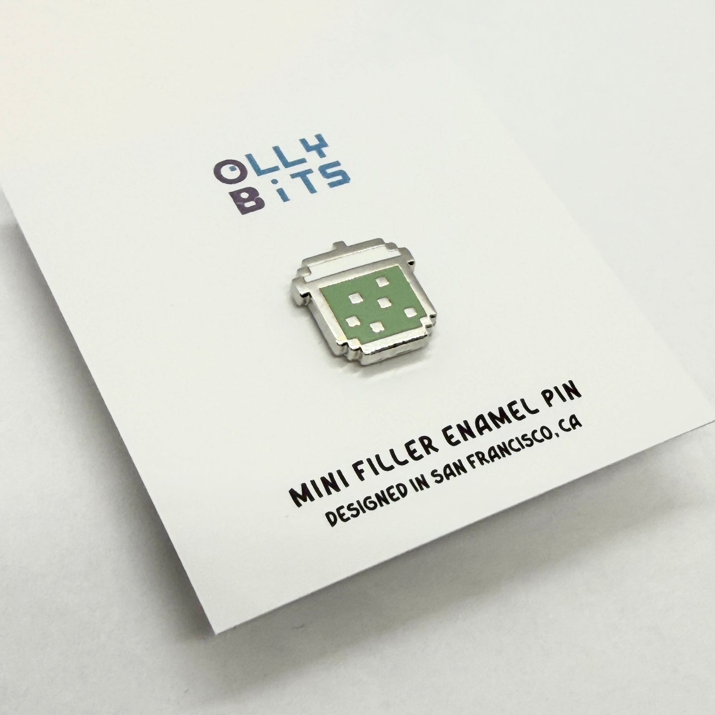 Green Matcha Pixel Boba Mini Filler Enamel Pin