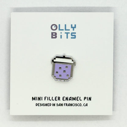Purple Taro Pixel Boba Mini Filler Enamel Pin