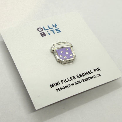 Purple Taro Pixel Boba Mini Filler Enamel Pin