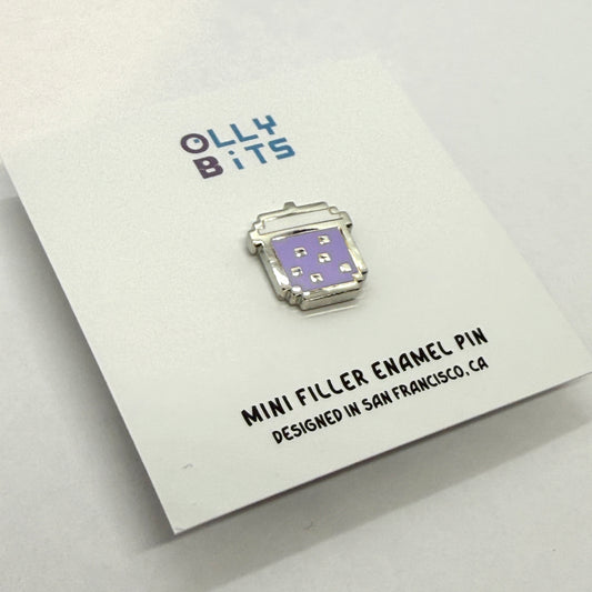Purple Taro Pixel Boba Mini Filler Enamel Pin